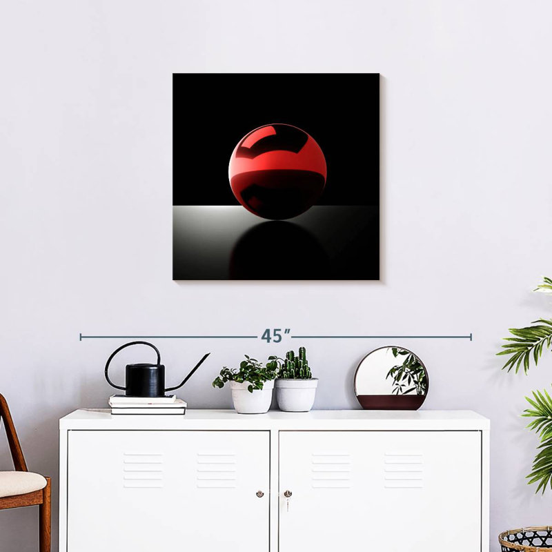 Avery Red Chrome Ball, 16" H x 16" W