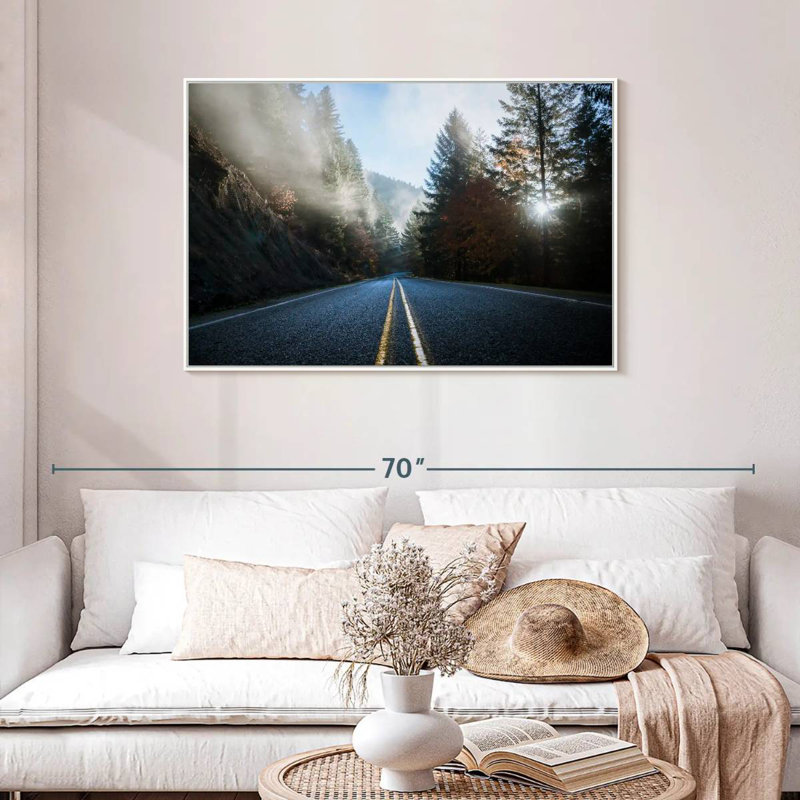 Crater Lake Road, Cadre flottant blanc, 43 po x 29 po
