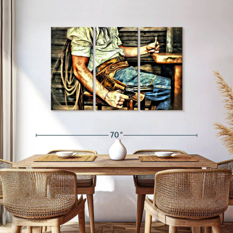 Cowboy intrépide Lelar, H 36 po x l 57 po