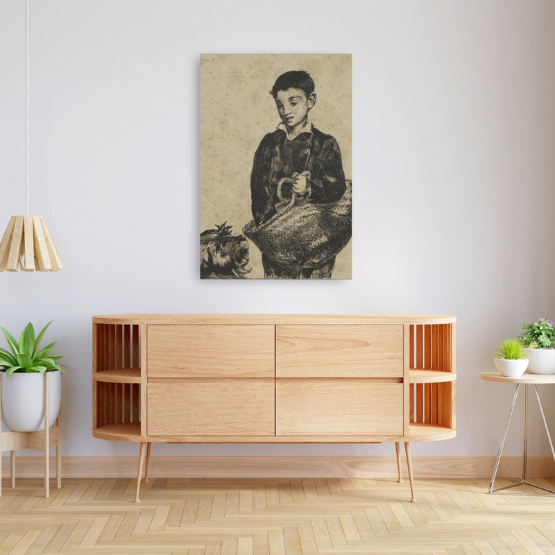 L'oursin, 1874, estampe murale abstraite contemporaine représentant un chien., H 48 po x l 32 po