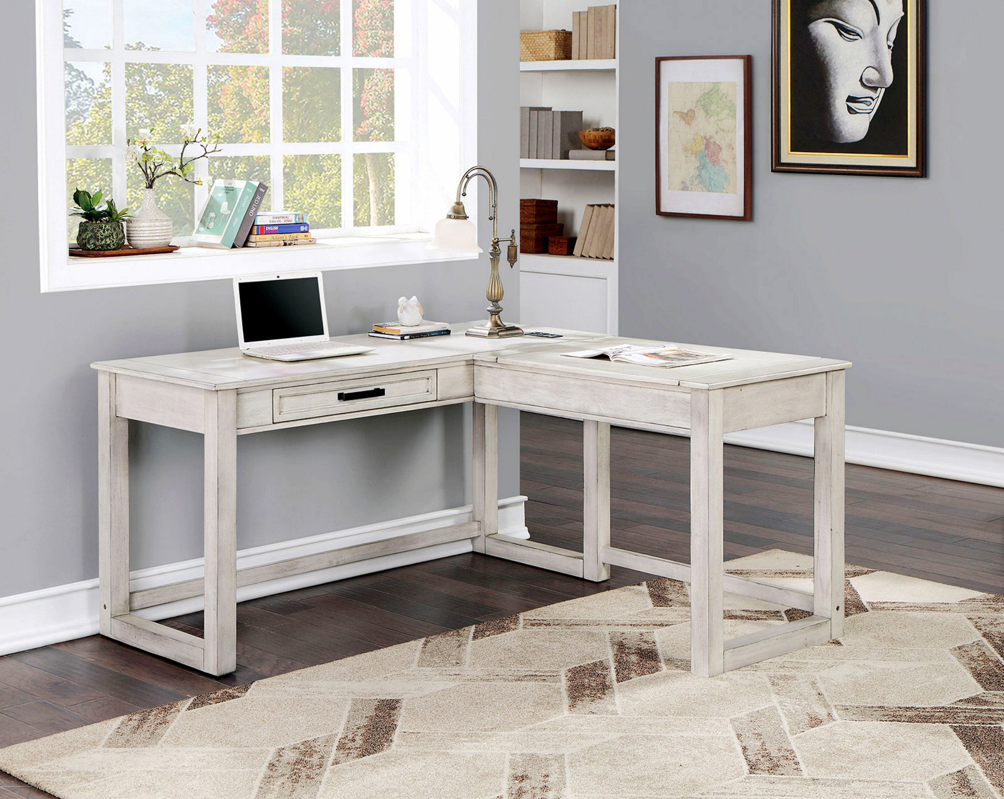 Gracie Oaks Writing Desk, Transitional Computer Desk With Lift Top ...