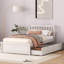 Lit simple moderne blanc lavé avec 2 tiroirs de rangement-1907955979