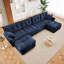 Canapé 4 places avec 2 repose-pieds-682702324
