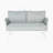 Steel Loveseat And Table, Off White+Grey-1093666206
