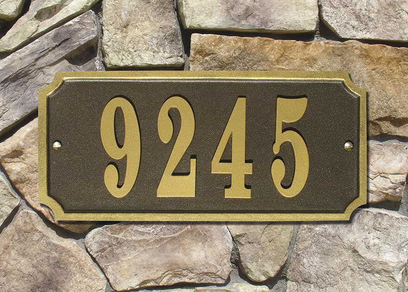 Rectangle Wall Plaque, Bronze, Yes