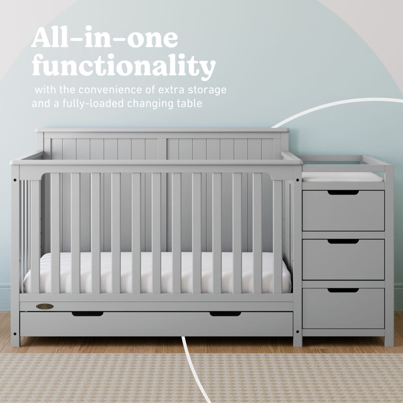 Hadley 5-in-1 Convertible Crib and Changer with Storage