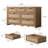 Chada 56.88" W Bohemian Rattan 7-Drawer Dresser With Ample Storage-2122294301