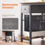 Bureau d'écriture moderne simple avec bureau à 2 niveaux, rustique rétro, 47 po-110644335