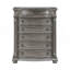 Commode de chambre à coucher en bois d'ingénierie gris traditionnel
