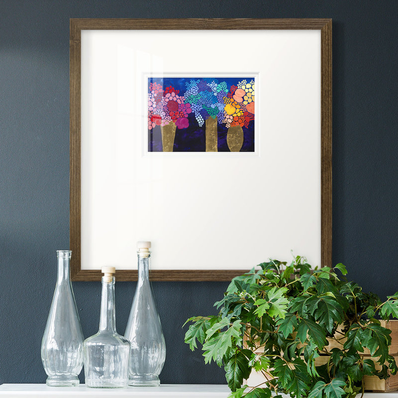 " Don't Hold Back " Painting Print, 17" H x 17" W x 1.25" D, Black Framed Paper