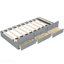 Lit de jour avec couchette et tiroirs, taille simple, gris-439053525-439053524