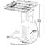 Table d'appoint en forme de C avec station de charge intégrée, table de bout pliable avec sac de rangement, table de rangement pour canapé peu encombrante pour le salon et la chambre à coucher
