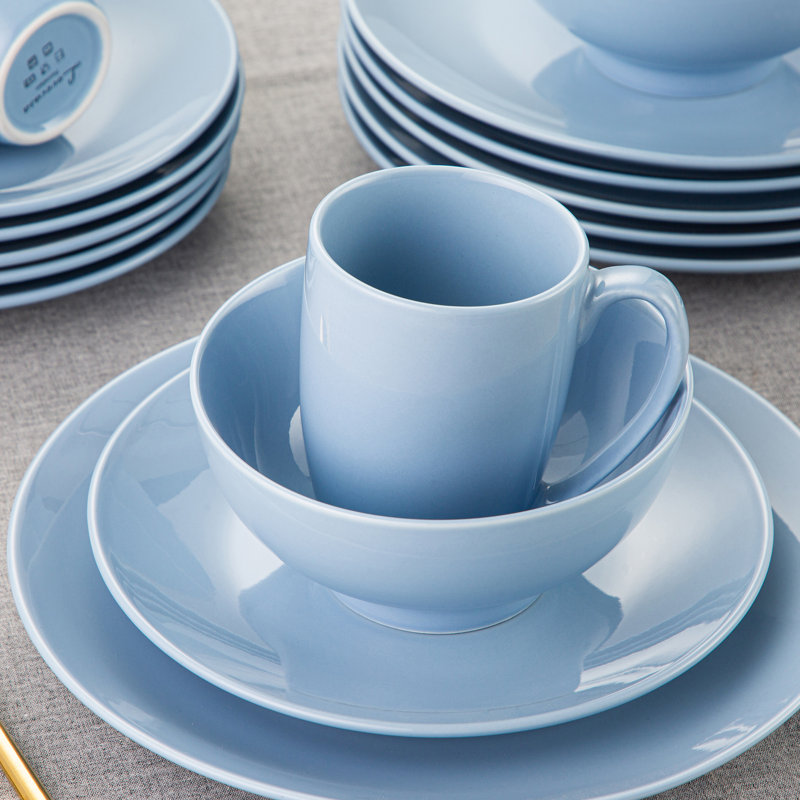 16 Piece Dinnerware Set, Service for 4, Light Purple