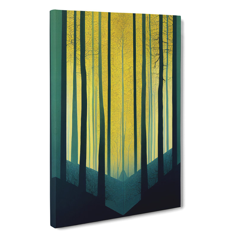 Majestic Forest Abstract - Wrapped Canvas, 76cm H x 50cm W x 3cm D