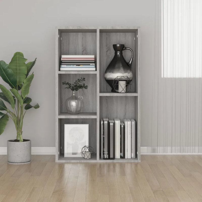 Haydon 203.2cm H x 127cm W Bookcase, Light Grey