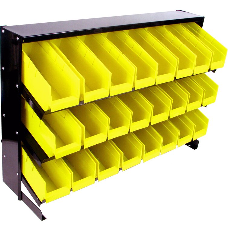 Stalwart Small Parts Organizer with Plastic Storage Bins - Steel
