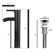 Modern White Ceramic Rectangular Basin Vessel Sink with Faucet