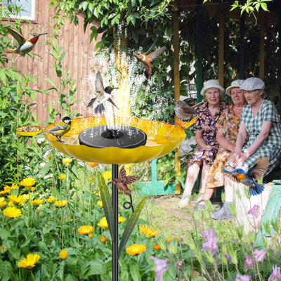 41.5" Metal Bird Bath for Outside