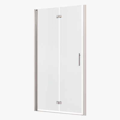 1/4" Tempered Glass Bathroom Pivot Door - 36000 Open/close Tests Shower With Big Adjustment Glass, 30-31 3/8" Width