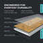 Planches en vinyle Blues Herringbone SPC - 29,5 po x 5,9 po - chêne chêne-127424961