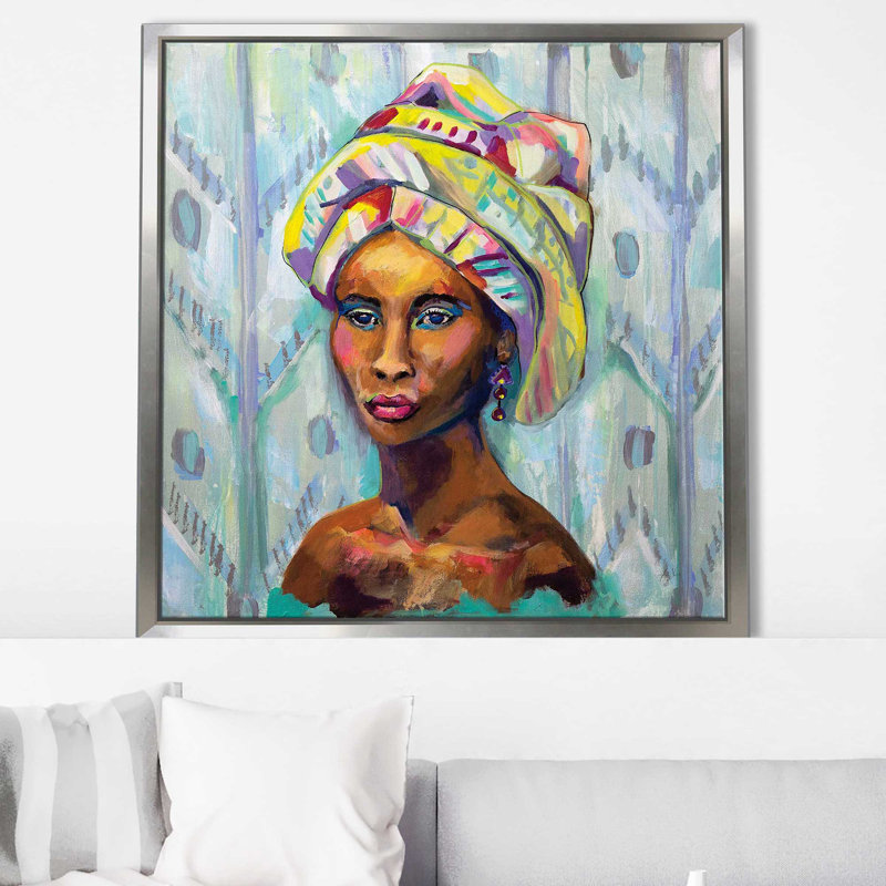 Queen - Painting, Silver Floater Frame, 21.5" H x 21.5" W x 2" D