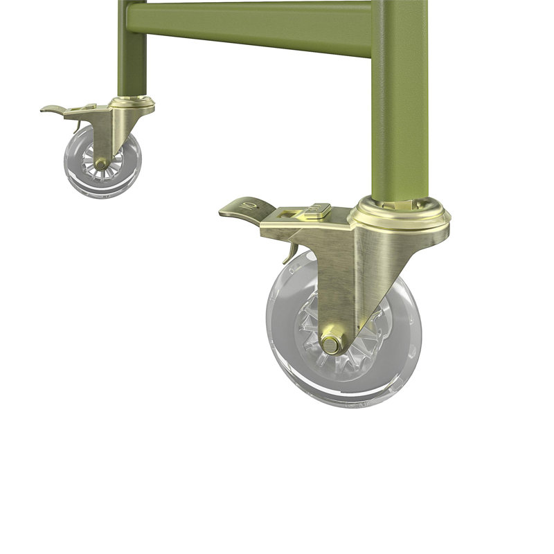 Fenske Metal Bar Cart, Green