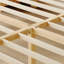 Structure de lit plateforme moderne en bambou avec tête de lit, lit en bois robuste avec support en lattes de métal, aucun sommier tapissier requis-2080821933