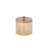 Bronze Cylindrical Metal Decorative Box with Wooden Lid