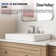 DeerValley 23.82" L x 18.9" W x 6.69" H White Rectangular Vitreous China Drop-in Bathroom Sink with Overflow