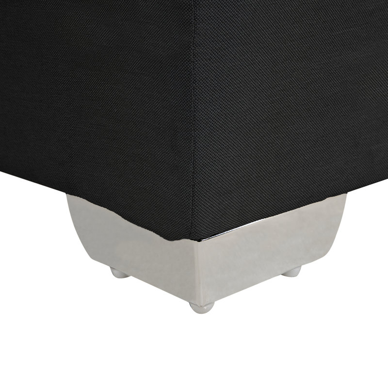 Celina Upholstered Bed, Black, 160 x 200cm