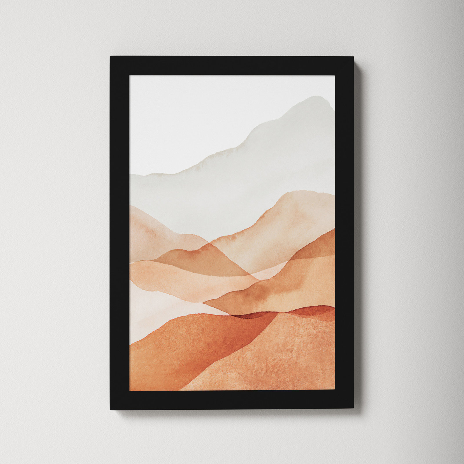 Mountain Range III by Amy Lighthall, Black, 16.25" H x 11.25" W x 0.88" D