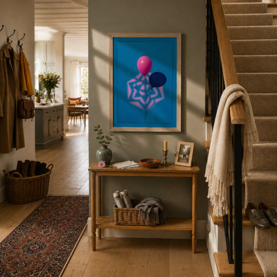 Balloons and Web Modern - Framed Print
