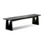 Banc en bois massif noir-2081487265