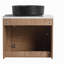 Meuble-lavabo mural 60 po avec lavabo d'art en céramique et 1 tablette de rangement, porte à fermeture en douceur, emballage KD, contreplaqué