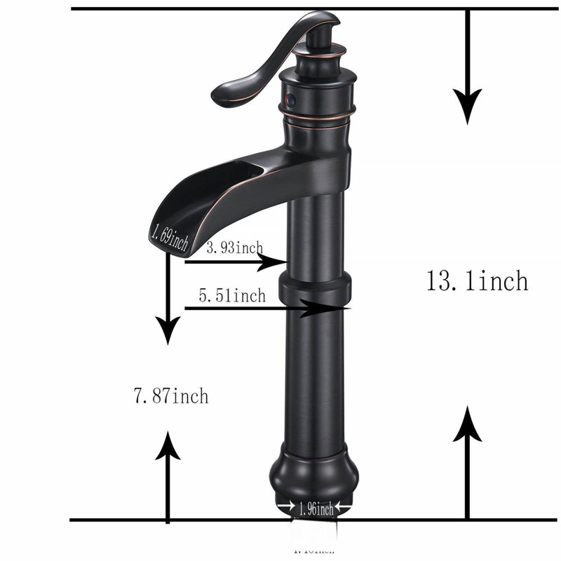 Single-handle Bathroom Faucet with Drain Assembly, Oil Rubbed Bronze