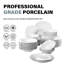 Elisa Series, 48-Piece Ivory White Porcelain China Dinnerware Set, Service For 12 