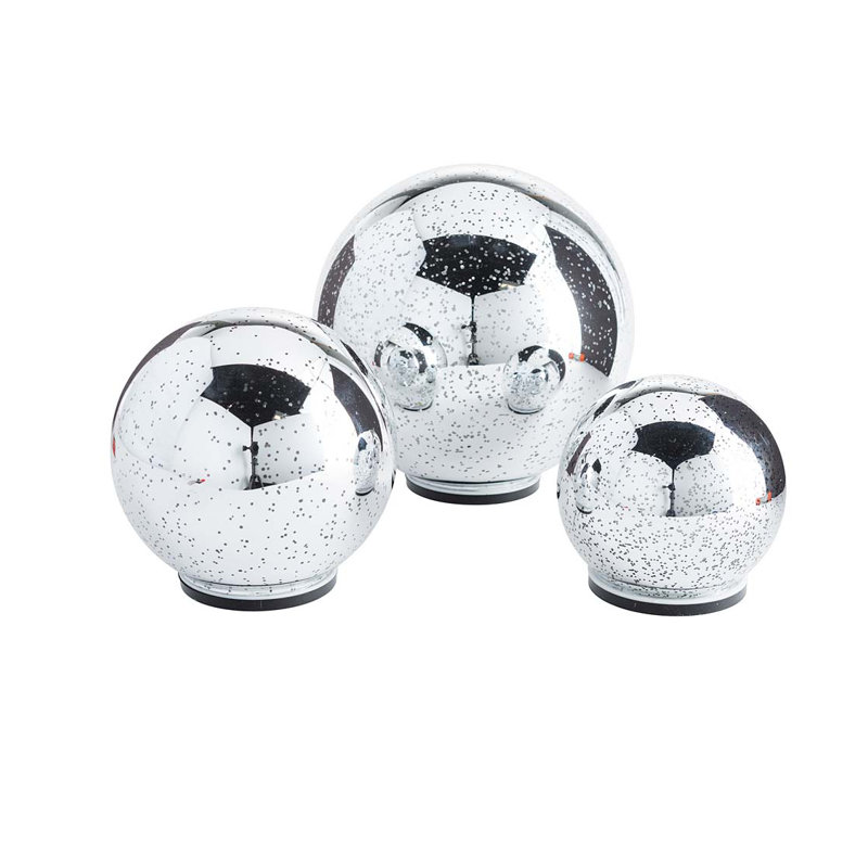 Ensemble de globe d'eau Aurich, Argent argent