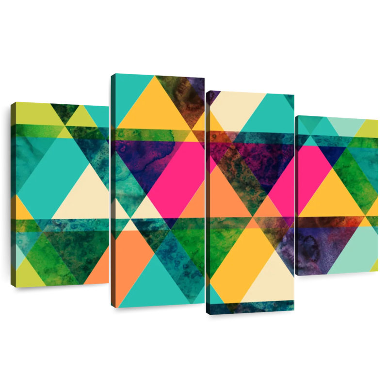 Colorful Triangles, 27" H x 43" W