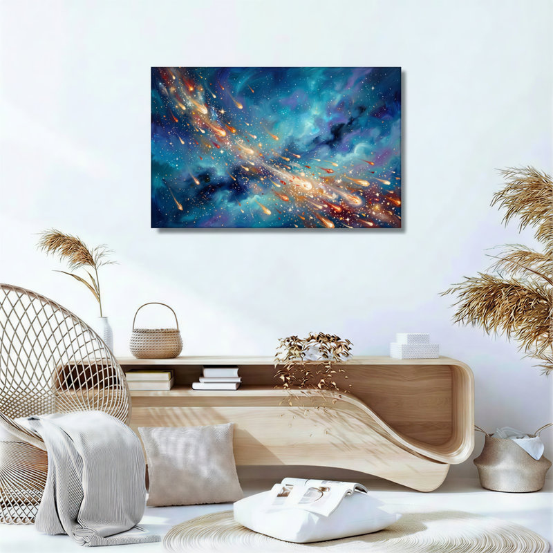 Ensemble d'une toile murale « Tempête galactique », 16"H x 24"W, Wrapped Canvas