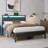 Upholstered Headboard with LED Lights, Charging Station, Sturdy Metal Slat Support, No Box Spring Needed-632629660-632629658-632629670