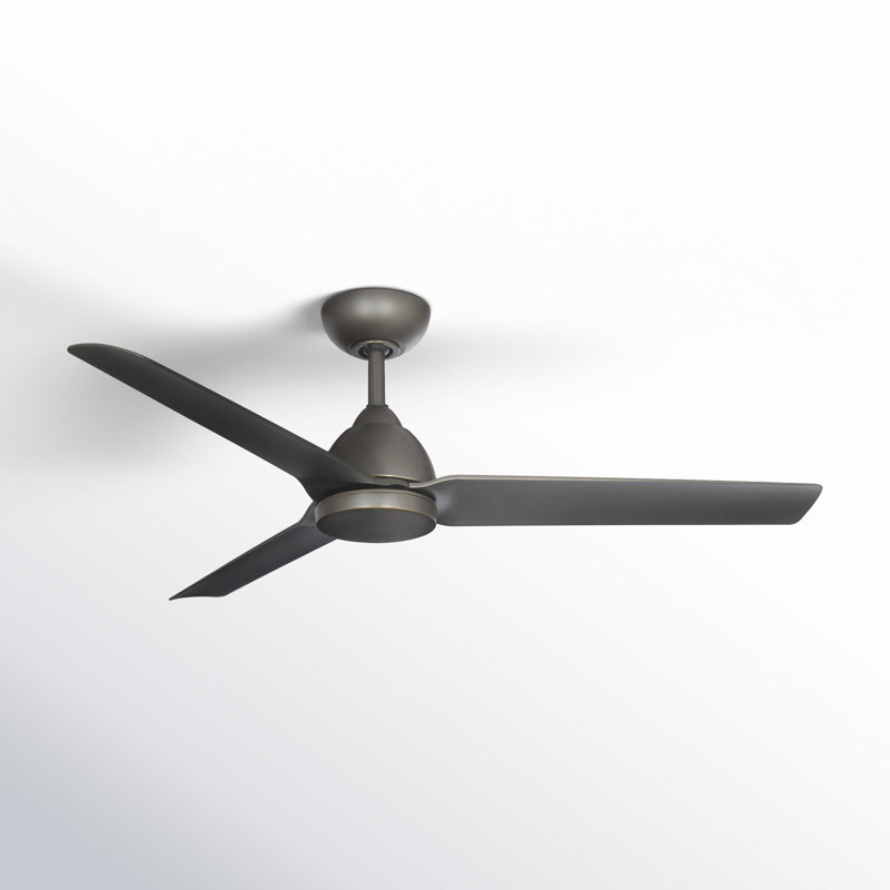 54" Mocha 3 - Blade Outdoor/Indoor Smart Propeller Ceiling Fan with Remote Control Included, Works With Google Assistant, Amazon Alexa, Samsung Smart Things