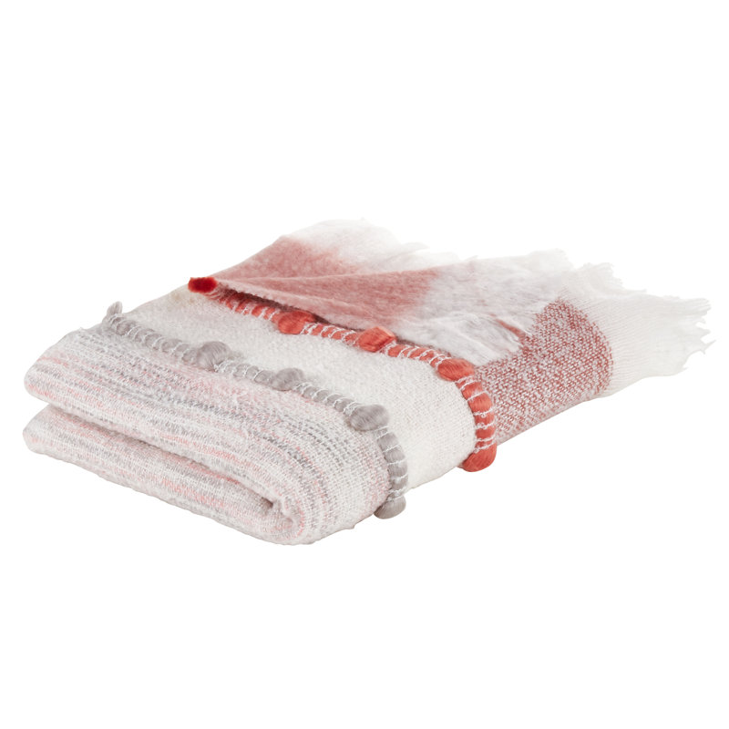 Colorful Chunky Woven Reversible Boho Throw Blanket