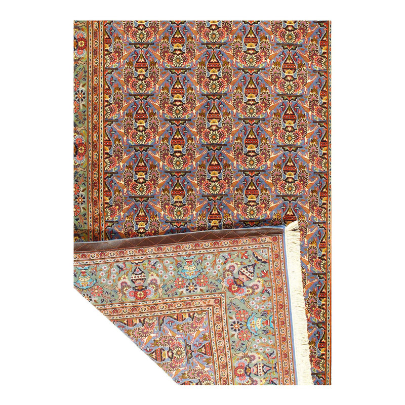 Oriental Area Rug in Light Blue