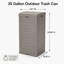 35 Gallon Outdoor Trash Can with Lid and Drip Tray