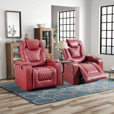 Fauteuil inclinable de 35,25 po avec siège inclinable de luxe et similicuir