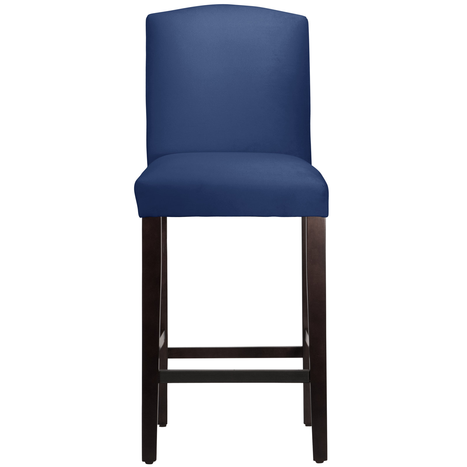 April Bar and Counter Stool, Counter Stool (26" Seat Height), Black Wood, Classic Ink Performance Velvet