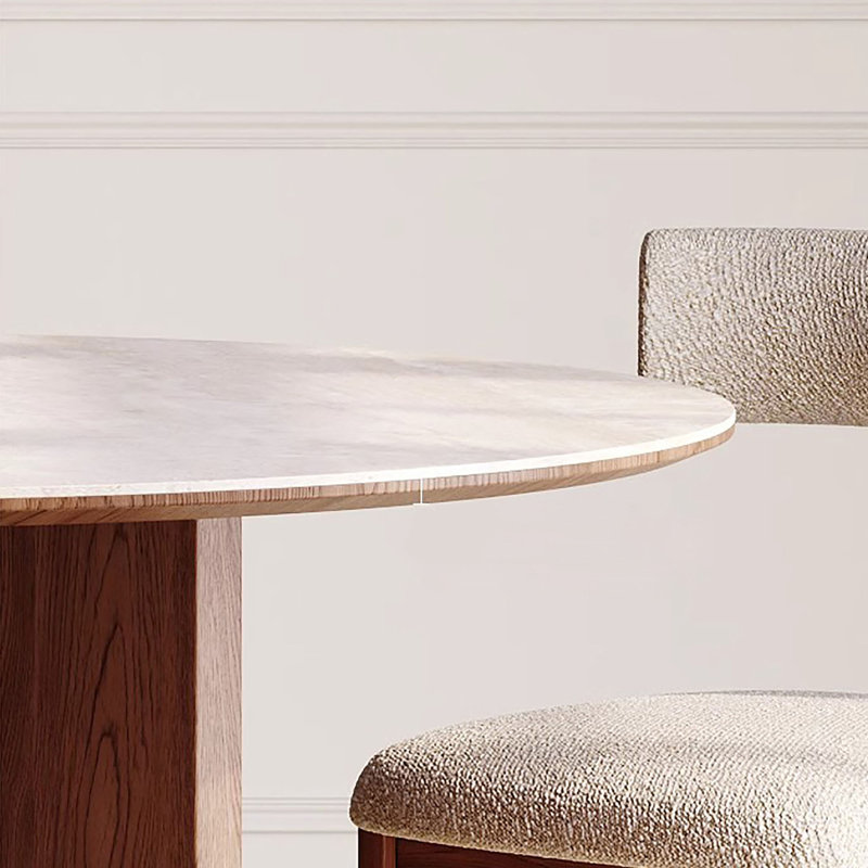 Table frittée French French, H 29,5 po x l 47,2 po x P 47,2 po