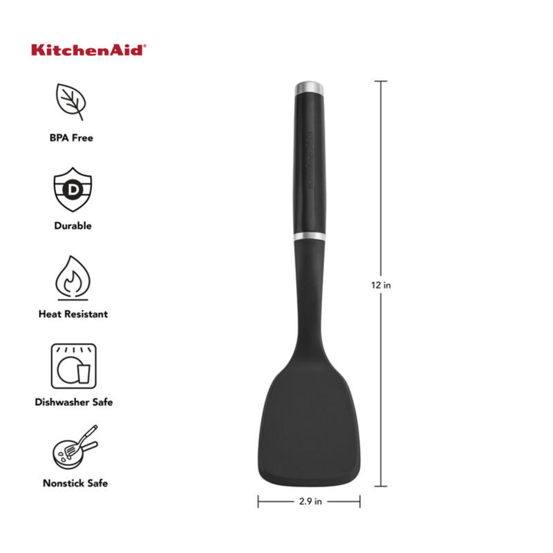 Kitchenaid Short Turner, Mineral Water, Nylon, Black