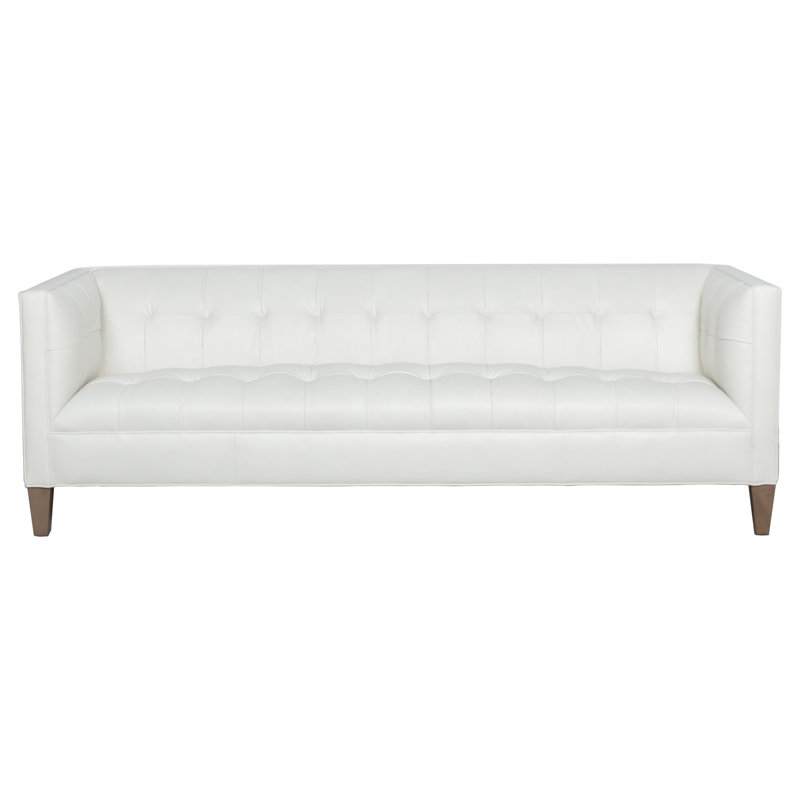 Canapé en cuir Dominique, Amande chamois, 1111 - brun, 85"