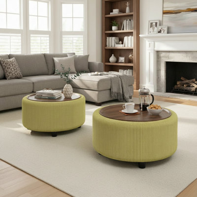 Table basse ronde avec rangement Pietsch